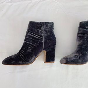 purple crushed velvet zara boots!